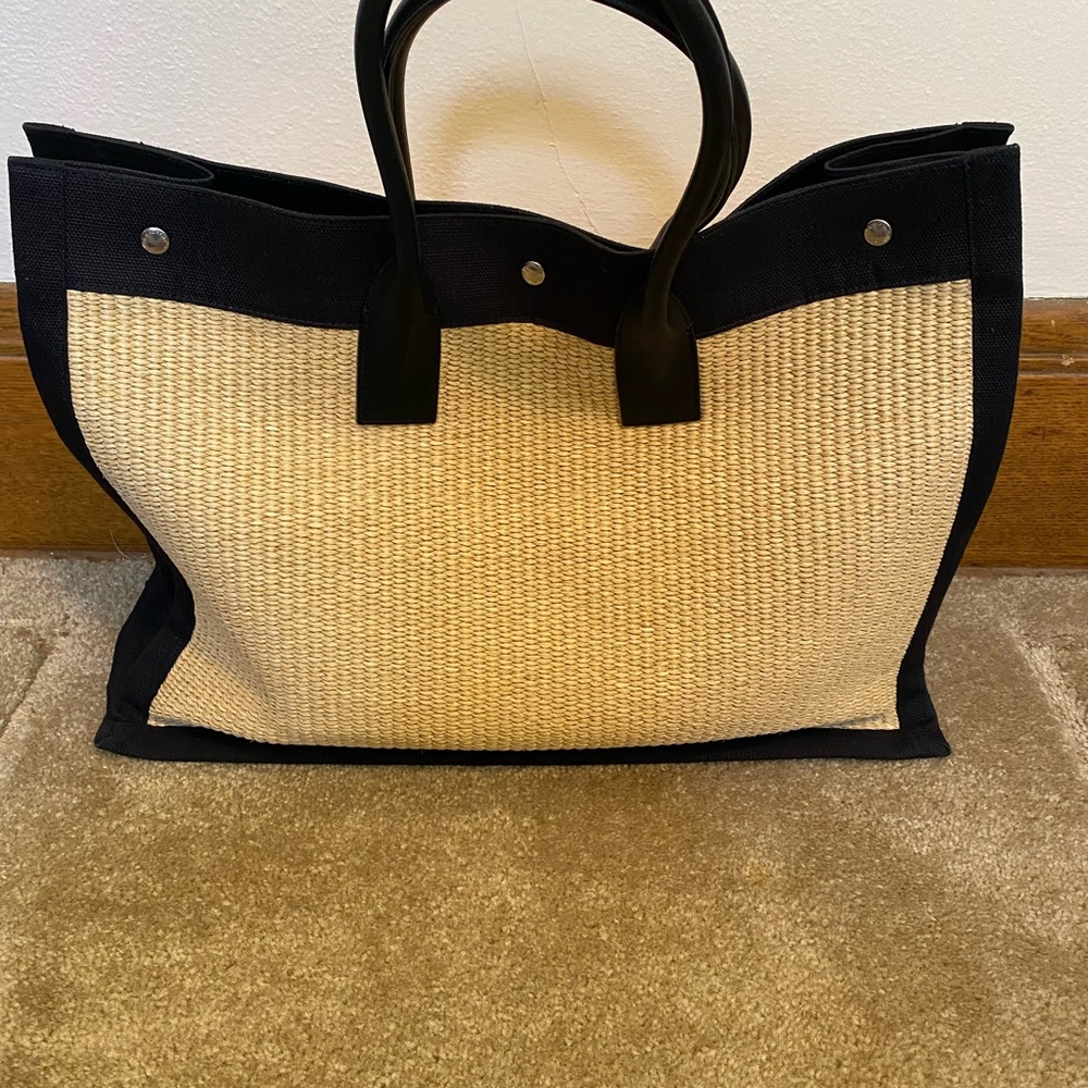 Saint Laurent Rive Gauche Tote in Wicker.